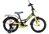 Велосипед BlackAqua Fishka 16, MATT KG1627 со светящимися колесами, хаки-лимонный