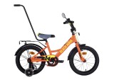Велосипед BlackAqua Fishka 14, MATT KG1627 со светящимися колесами, оранжевый неон