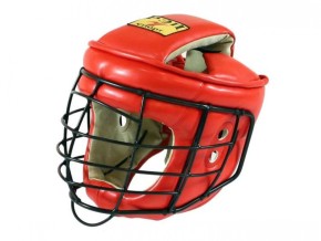 Шлем с маской РЭЙ-СПОРТ ТИТАН-2 для армейского рукопашного боя красный