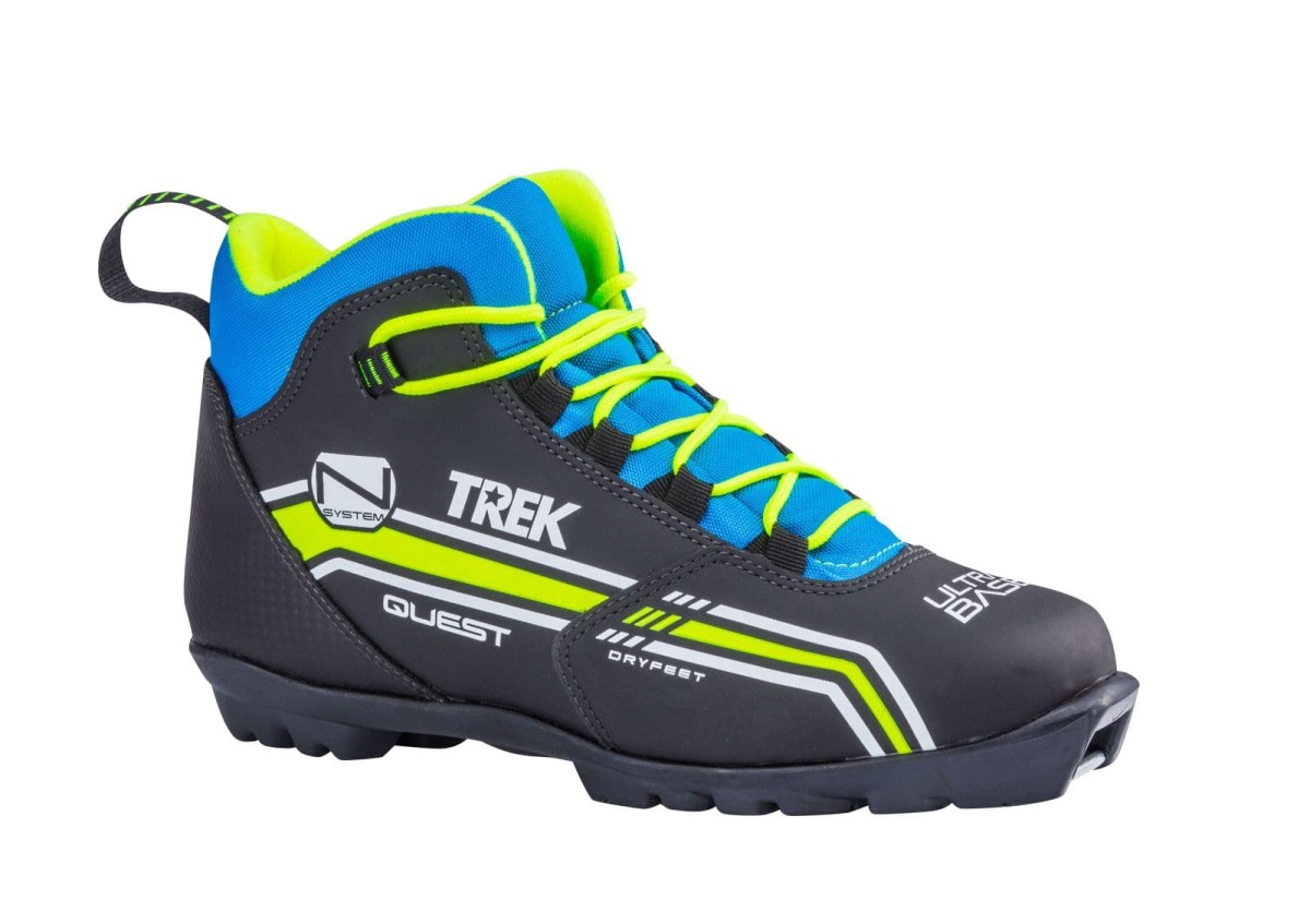 лыжные ботинки TREK Quest1 черный (лого лайм неон) N
